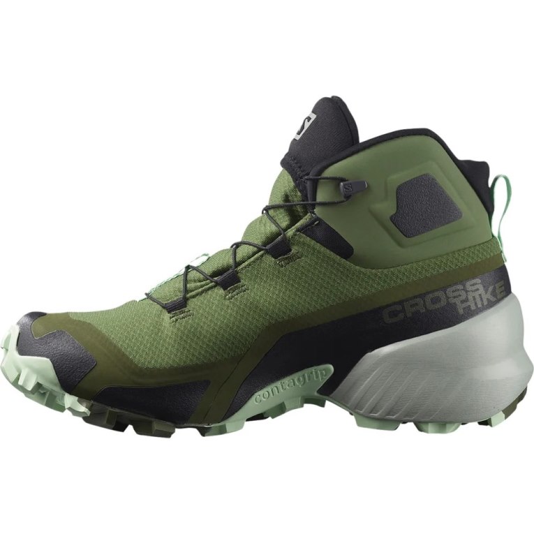 Dámské Turistické Boty Salomon Cross Hike Mid GTX Olivy Zelené | CZ 83JTFWU